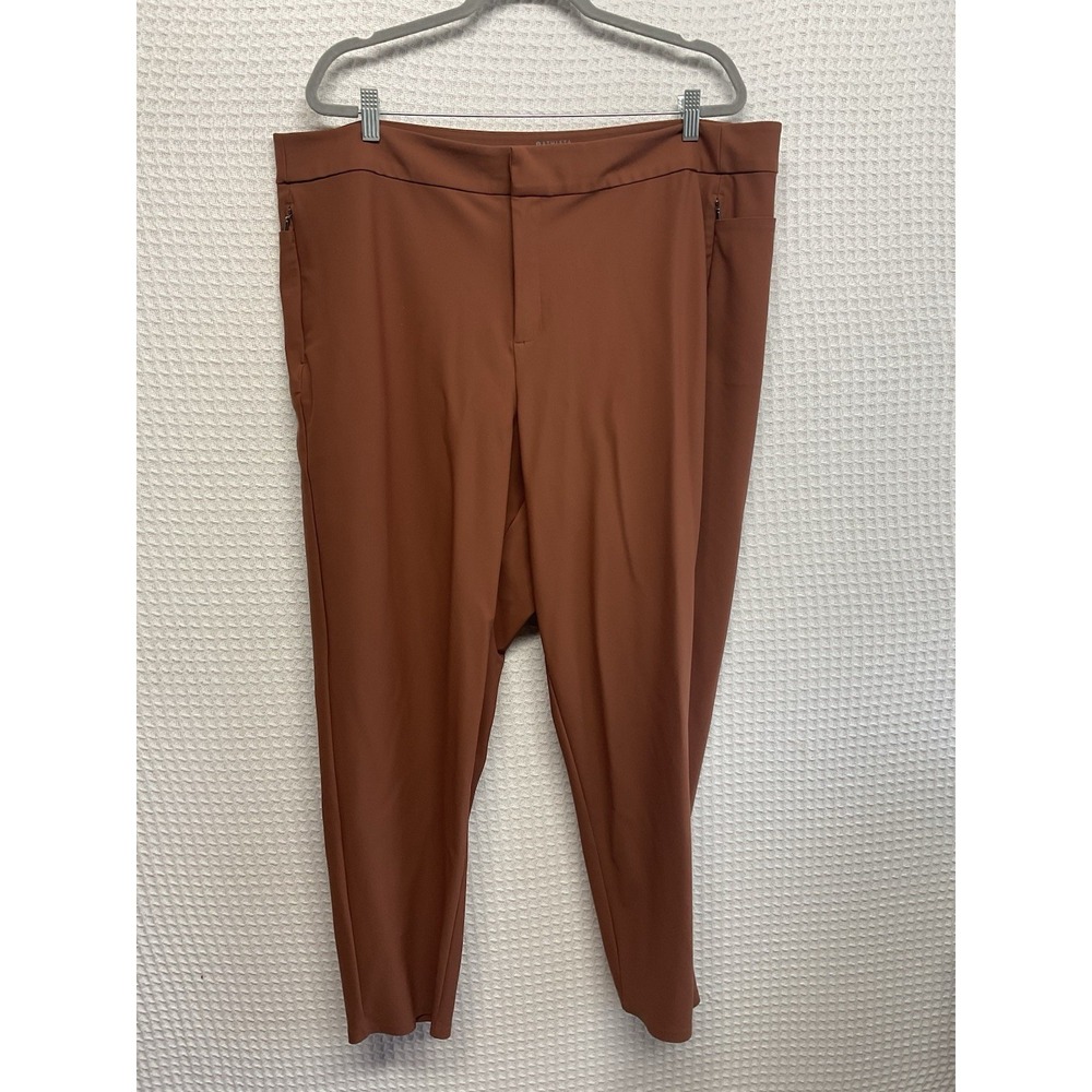 Athleta Stellar Skinny Trouser Pants Women 22 Stretch Zipper Pockets Office Work